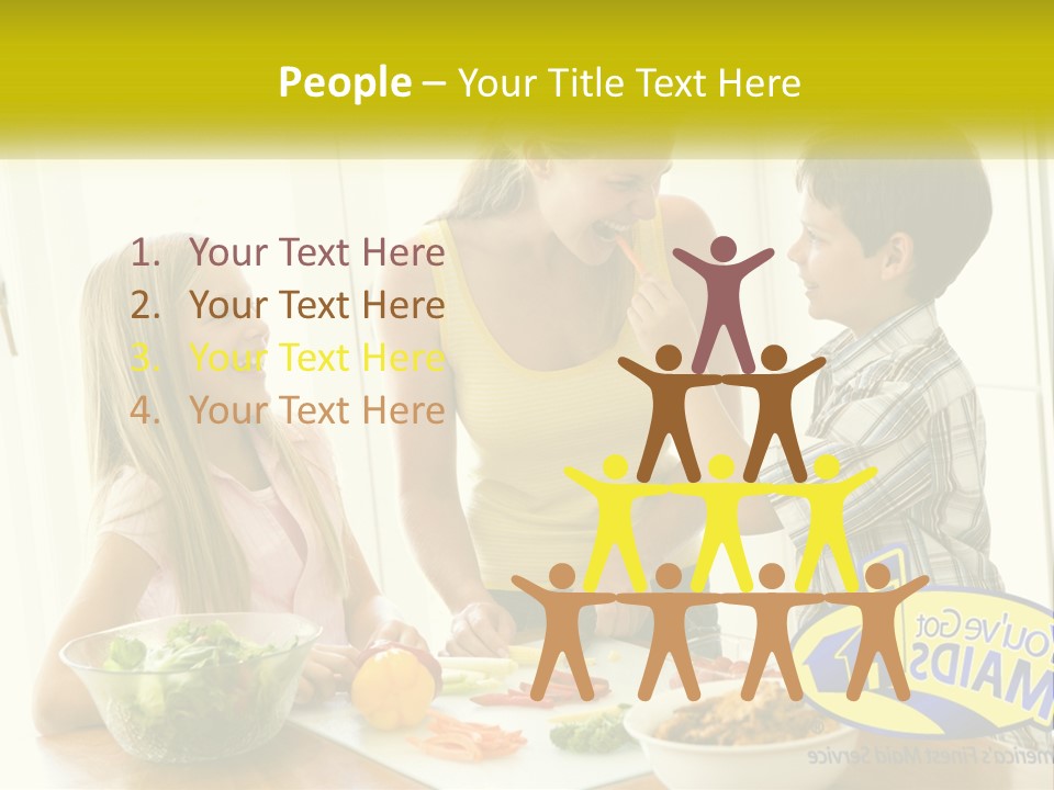 Daughter Smiling Brother PowerPoint Template