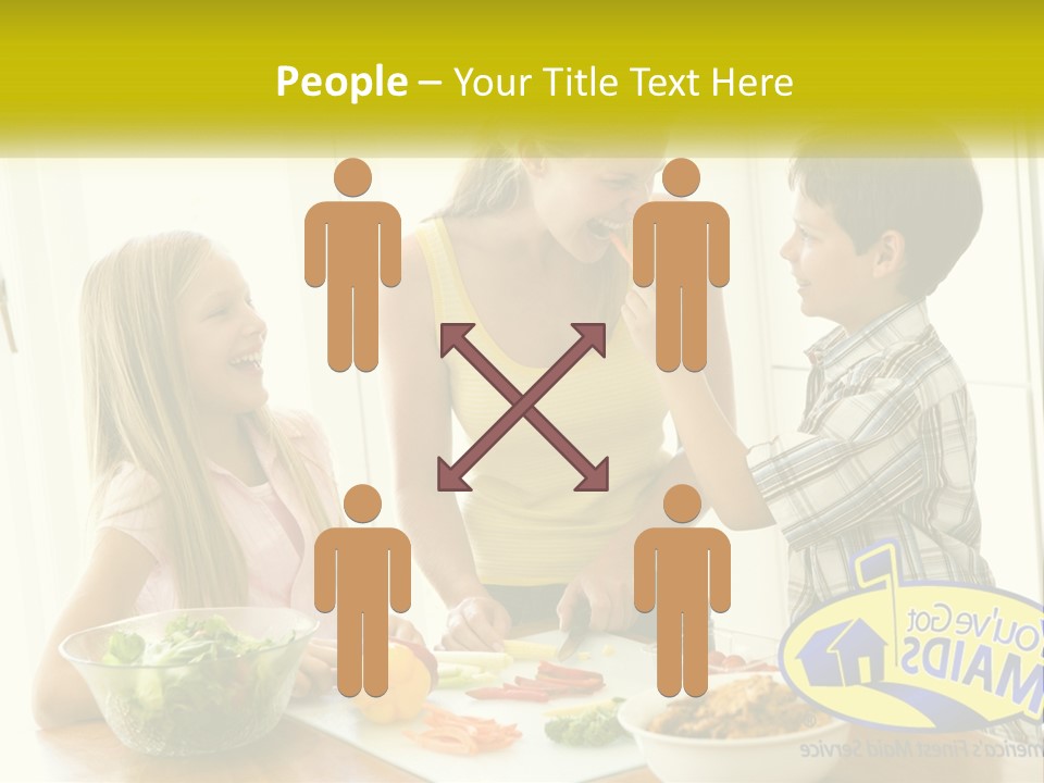 Daughter Smiling Brother PowerPoint Template