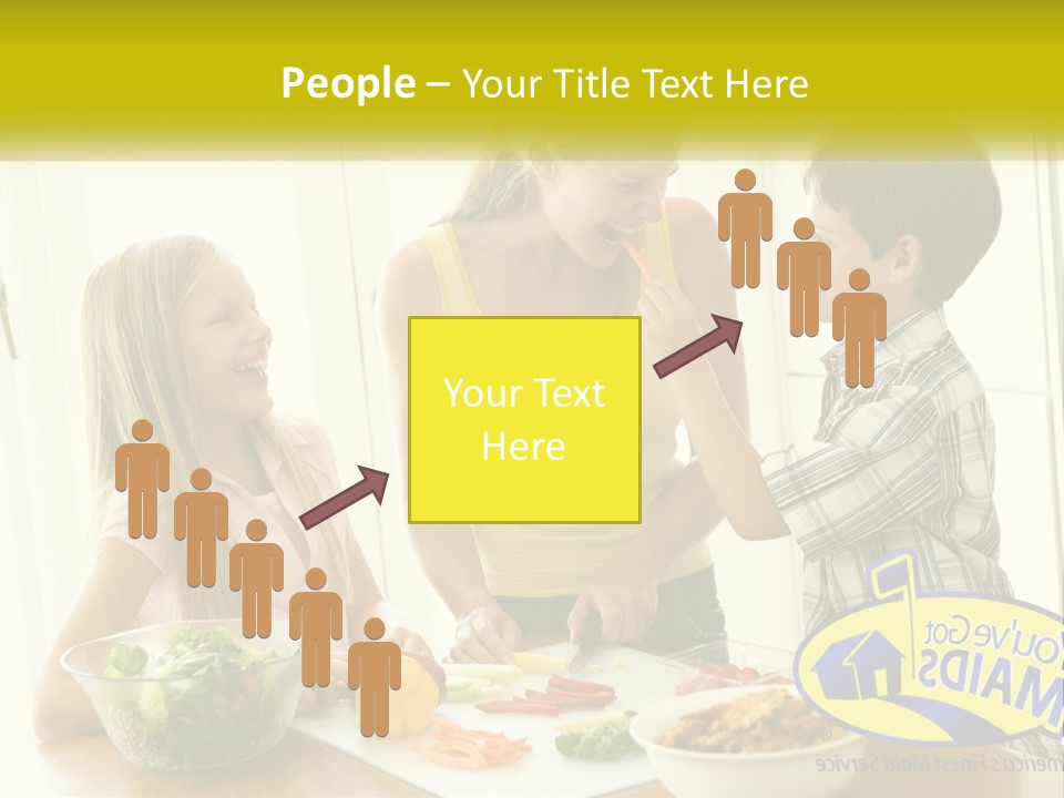 Daughter Smiling Brother PowerPoint Template