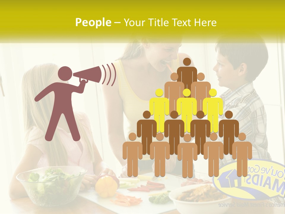 Daughter Smiling Brother PowerPoint Template