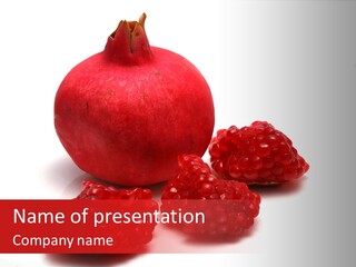 Fruit Pomegranate Ingredient PowerPoint Template