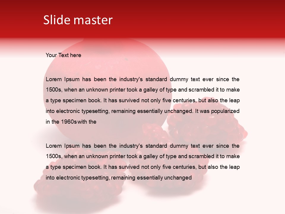 Fruit Pomegranate Ingredient PowerPoint Template