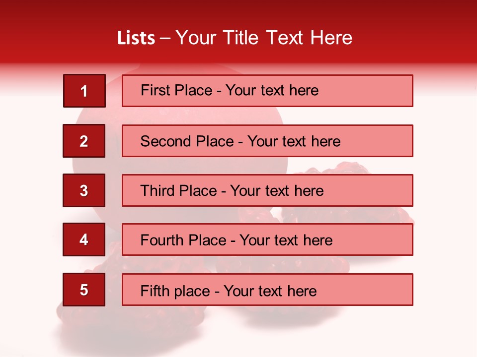Fruit Pomegranate Ingredient PowerPoint Template