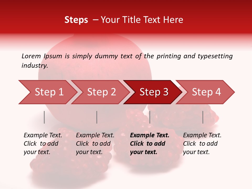 Fruit Pomegranate Ingredient PowerPoint Template