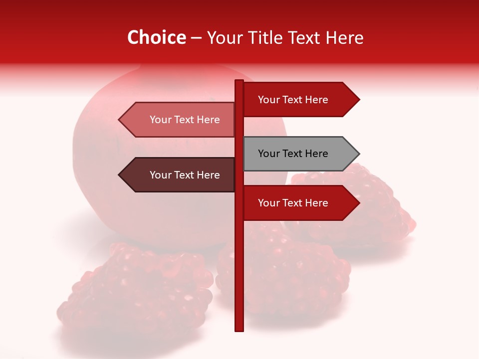 Fruit Pomegranate Ingredient PowerPoint Template