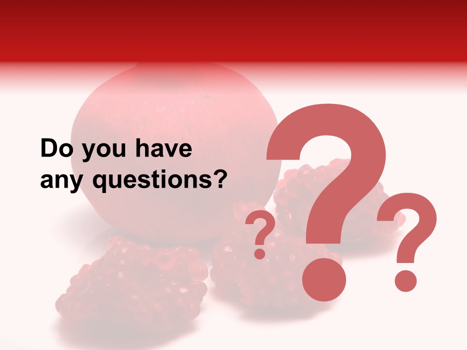 Fruit Pomegranate Ingredient PowerPoint Template