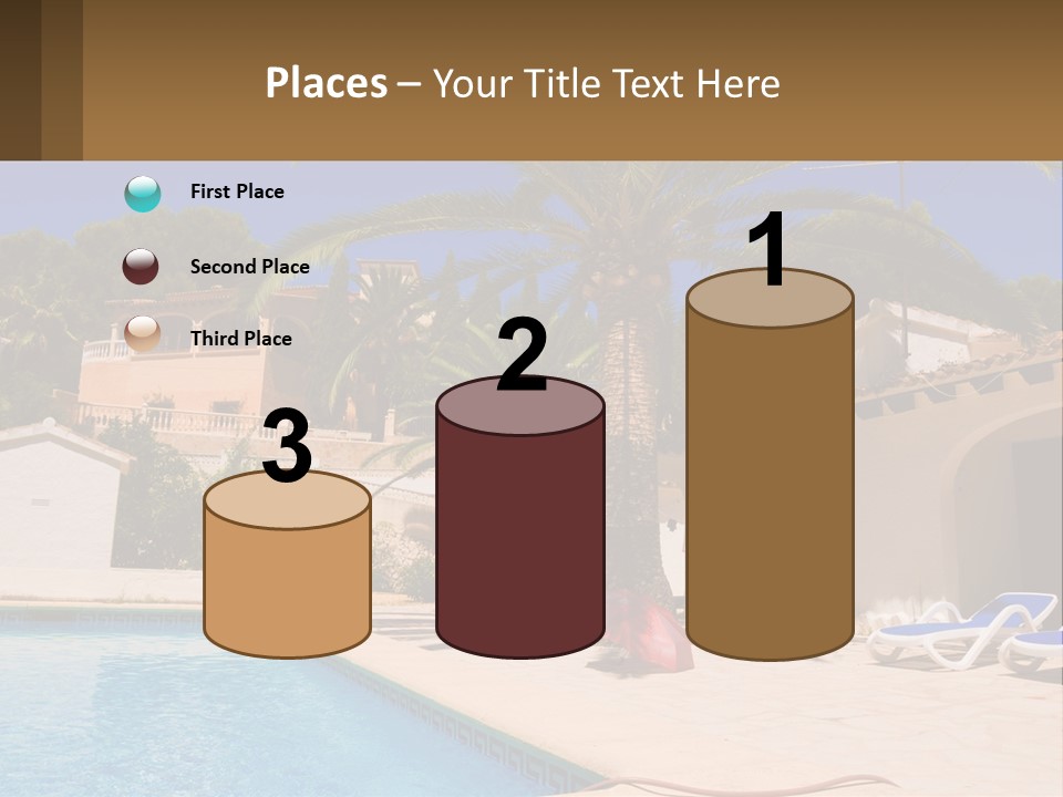 Blanca Swimming Pool House PowerPoint Template