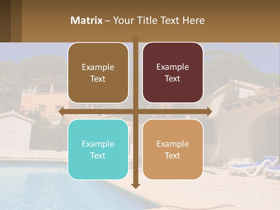 Blanca Swimming Pool House PowerPoint Template