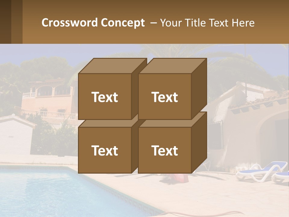 Blanca Swimming Pool House PowerPoint Template