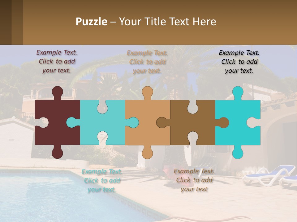 Blanca Swimming Pool House PowerPoint Template