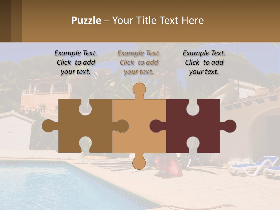 Blanca Swimming Pool House PowerPoint Template