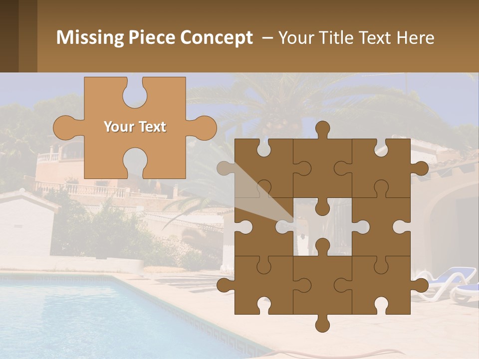 Blanca Swimming Pool House PowerPoint Template