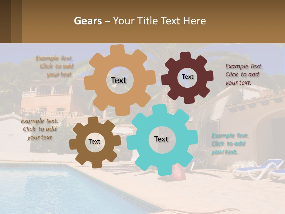 Blanca Swimming Pool House PowerPoint Template