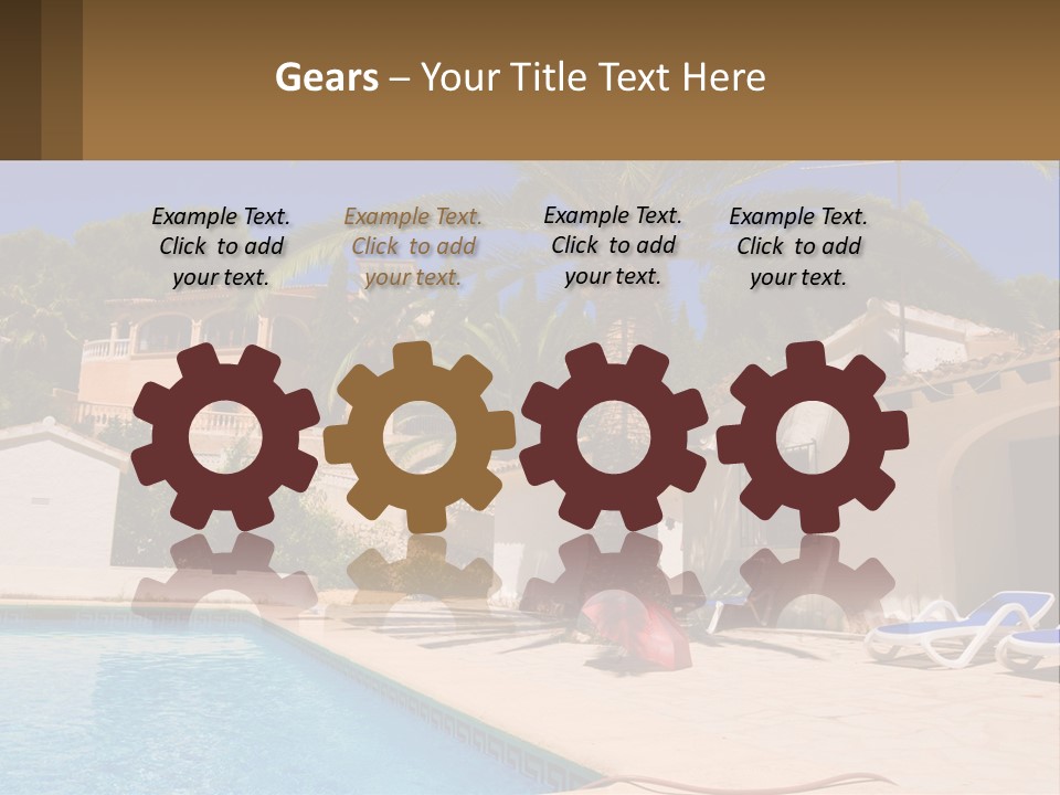 Blanca Swimming Pool House PowerPoint Template