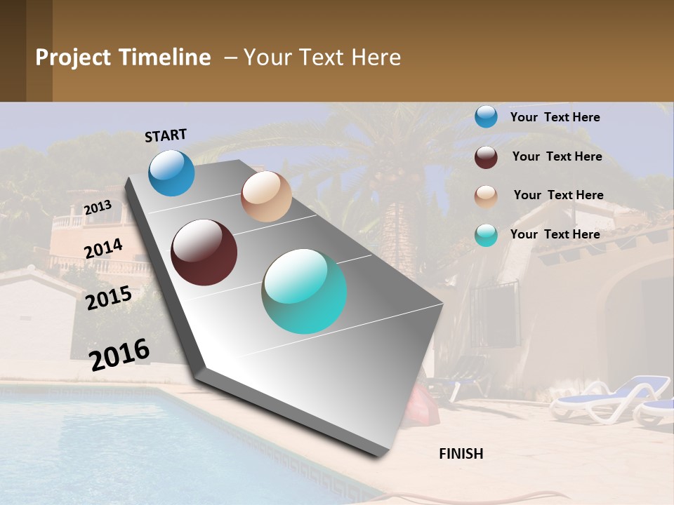 Blanca Swimming Pool House PowerPoint Template