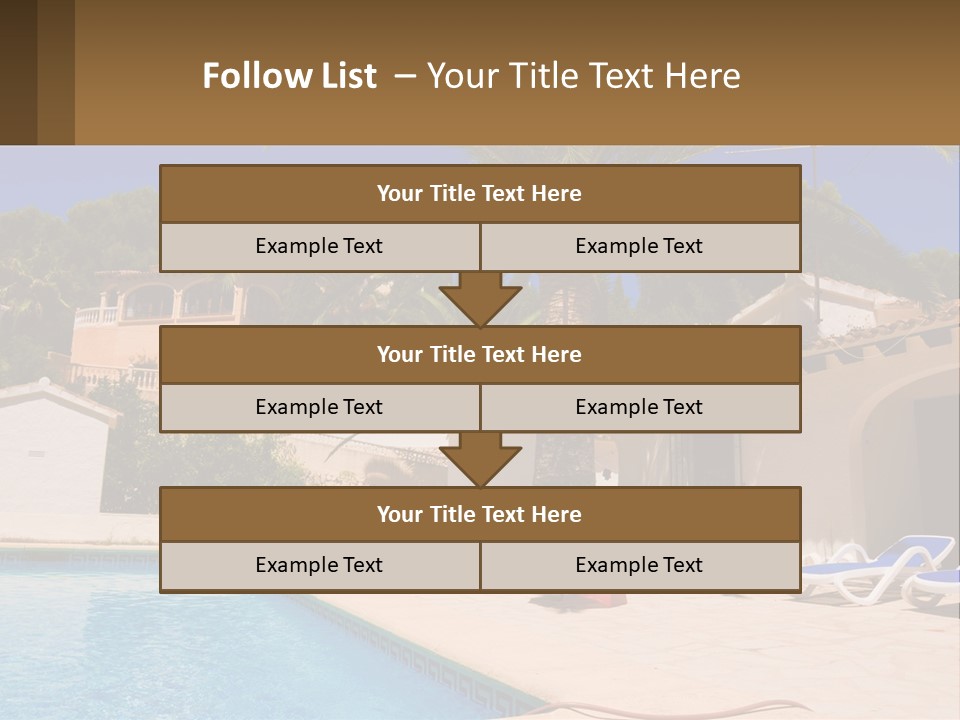 Blanca Swimming Pool House PowerPoint Template