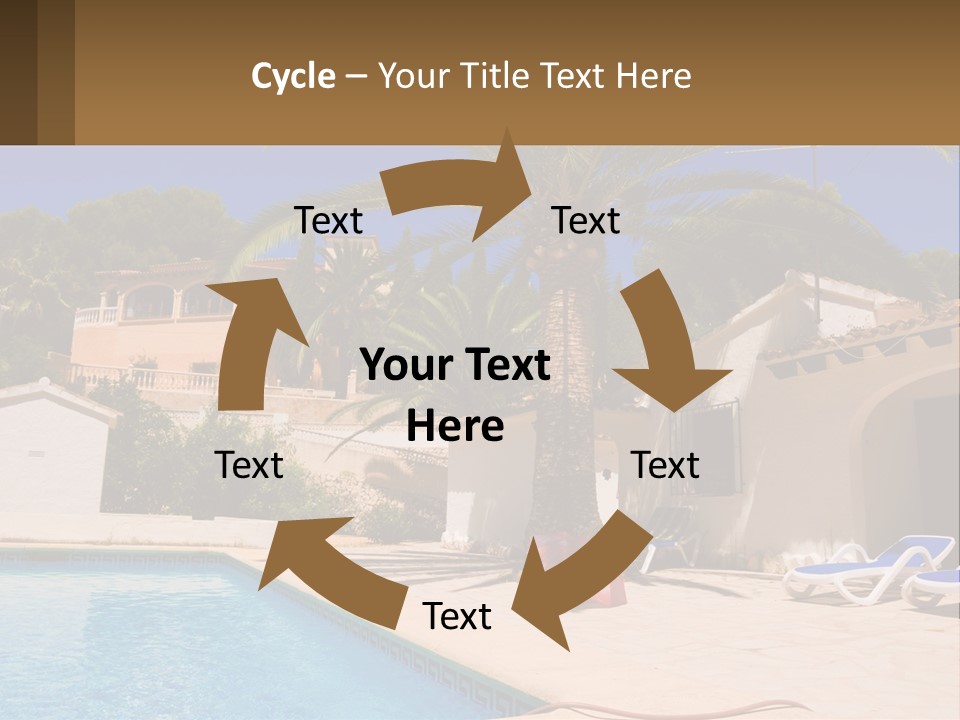 Blanca Swimming Pool House PowerPoint Template