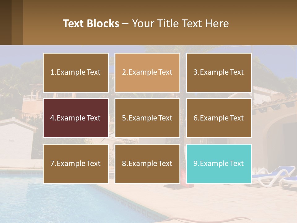 Blanca Swimming Pool House PowerPoint Template