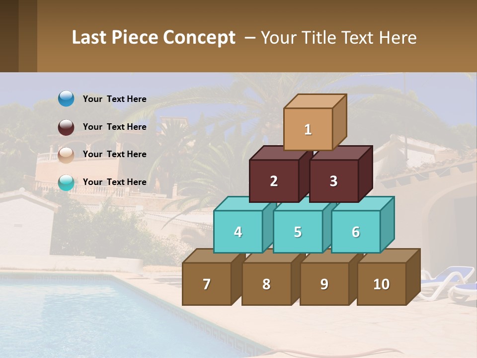 Blanca Swimming Pool House PowerPoint Template