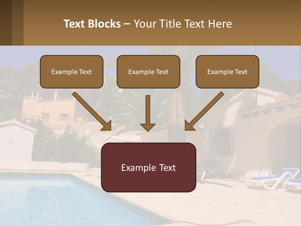 Blanca Swimming Pool House PowerPoint Template