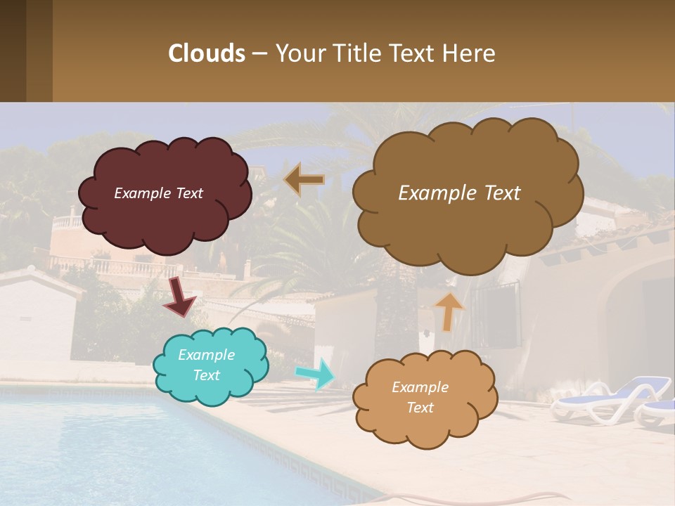 Blanca Swimming Pool House PowerPoint Template