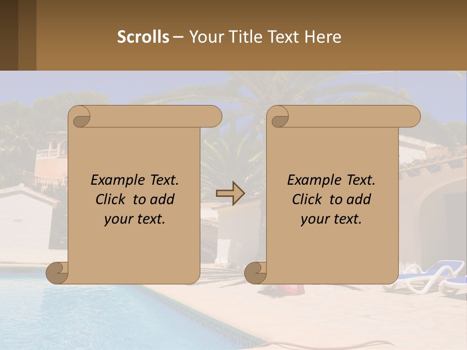 Blanca Swimming Pool House PowerPoint Template