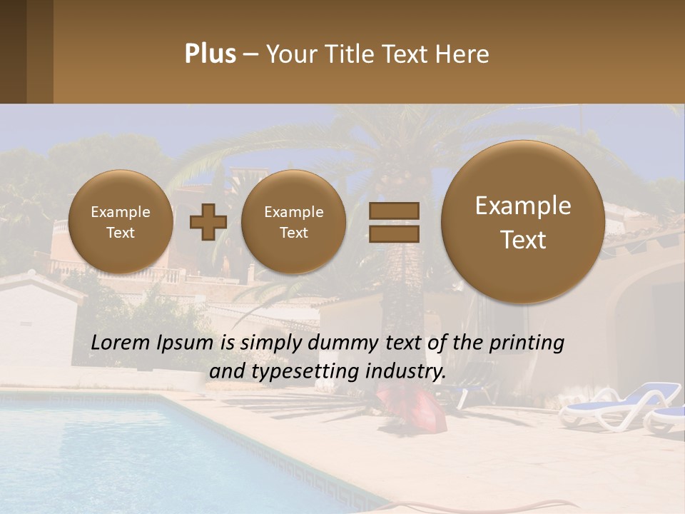 Blanca Swimming Pool House PowerPoint Template