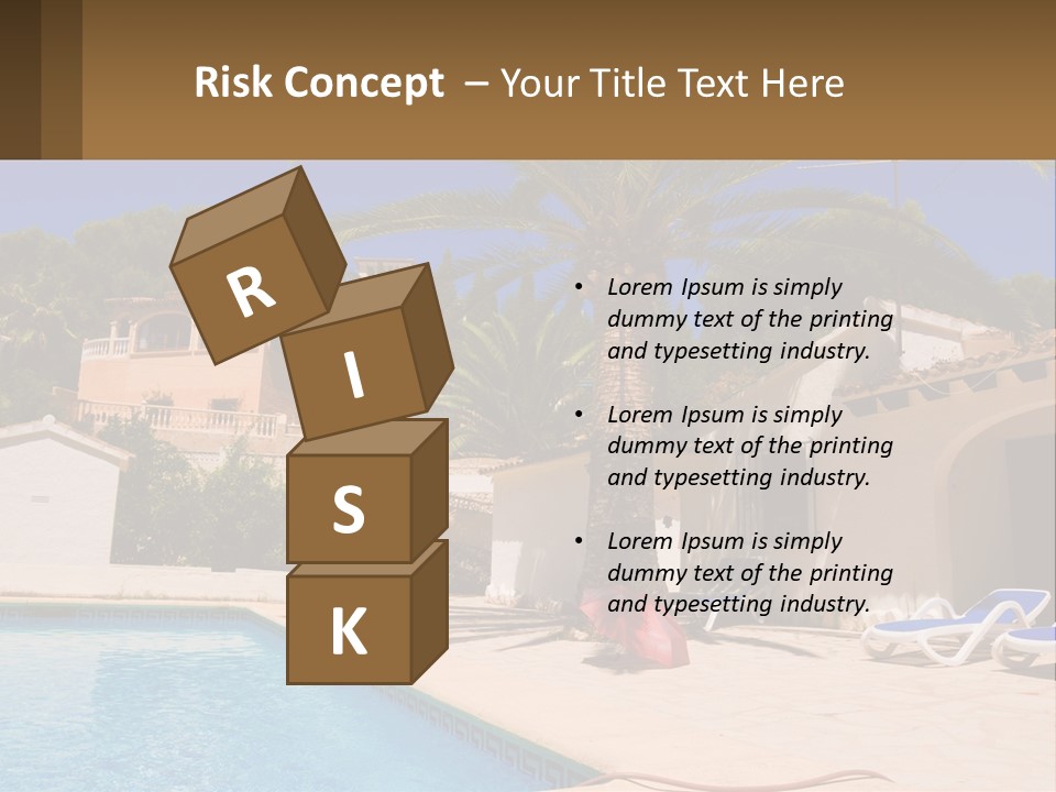 Blanca Swimming Pool House PowerPoint Template