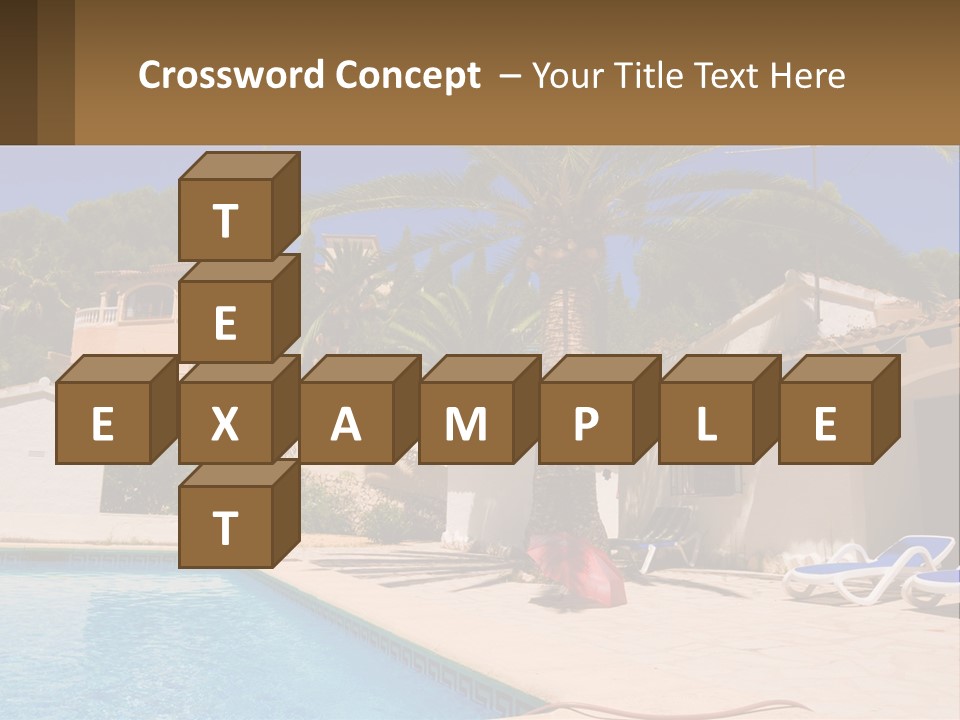 Blanca Swimming Pool House PowerPoint Template