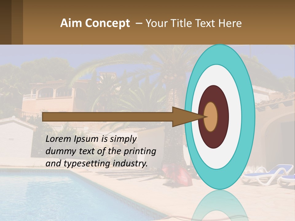 Blanca Swimming Pool House PowerPoint Template