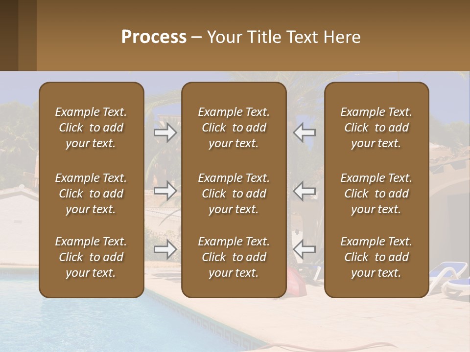 Blanca Swimming Pool House PowerPoint Template