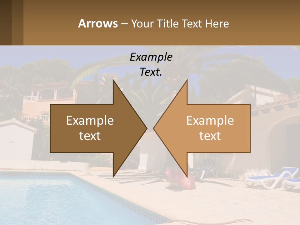 Blanca Swimming Pool House PowerPoint Template