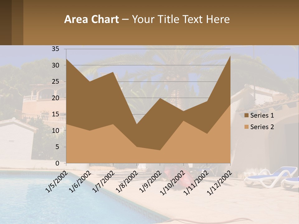 Blanca Swimming Pool House PowerPoint Template