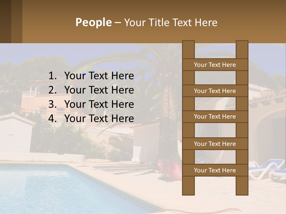Blanca Swimming Pool House PowerPoint Template