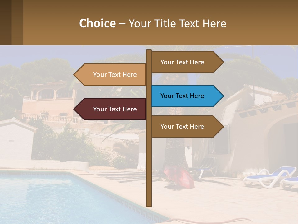 Blanca Swimming Pool House PowerPoint Template