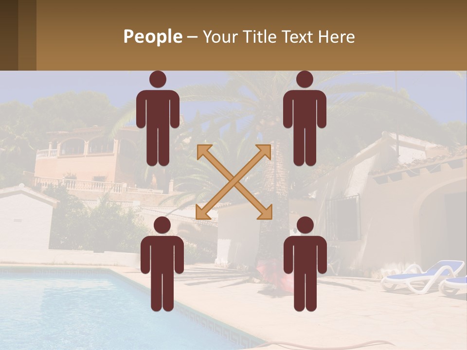 Blanca Swimming Pool House PowerPoint Template