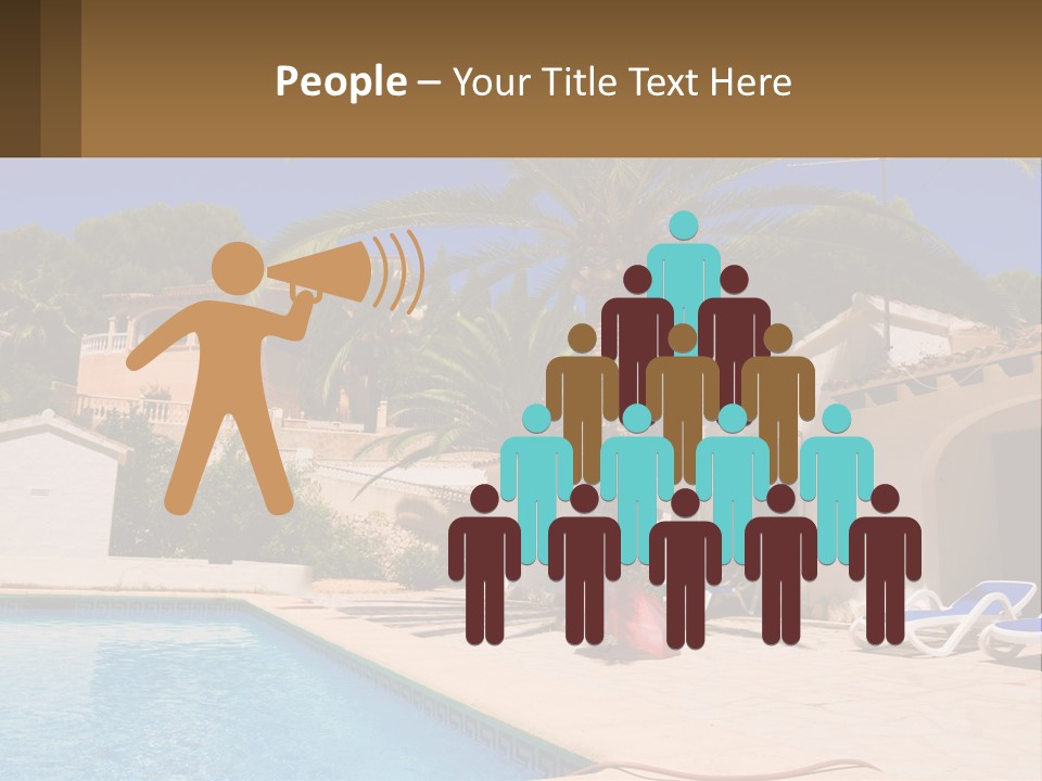 Blanca Swimming Pool House PowerPoint Template