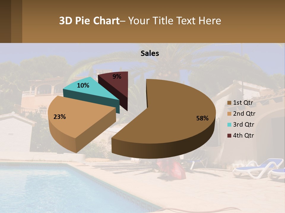 Blanca Swimming Pool House PowerPoint Template