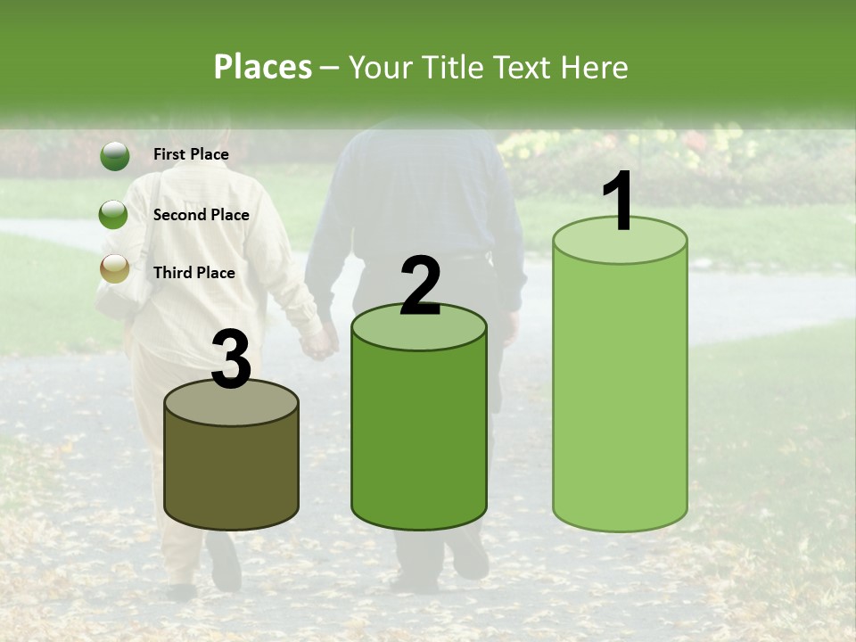 Walking Older Path PowerPoint Template