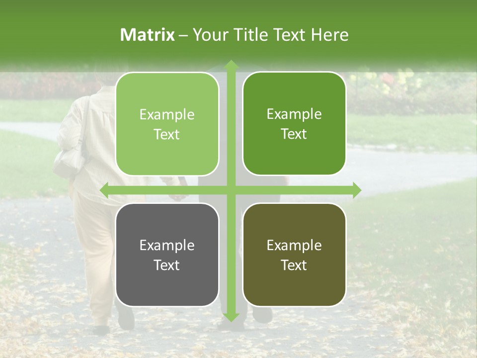 Walking Older Path PowerPoint Template