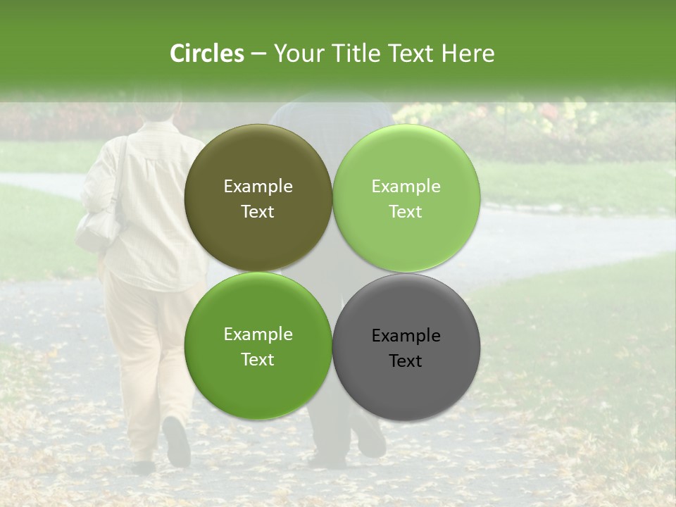 Walking Older Path PowerPoint Template