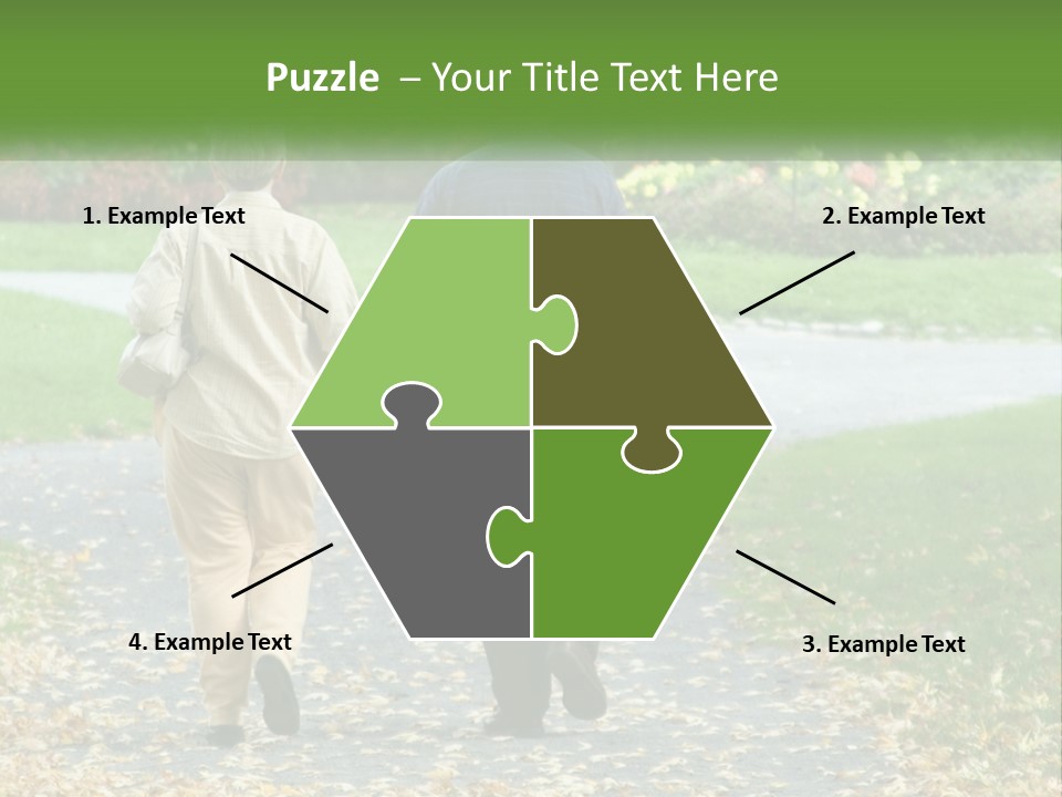 Walking Older Path PowerPoint Template