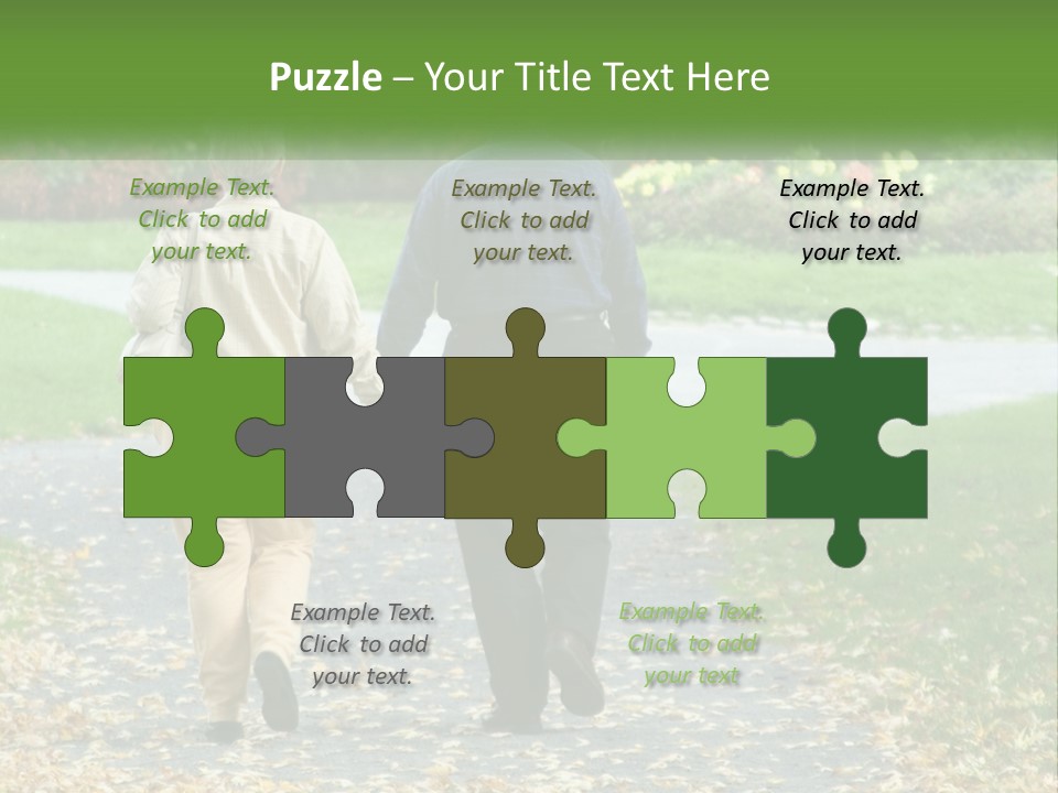 Walking Older Path PowerPoint Template