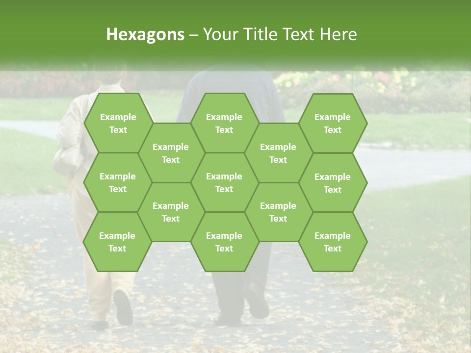 Walking Older Path PowerPoint Template