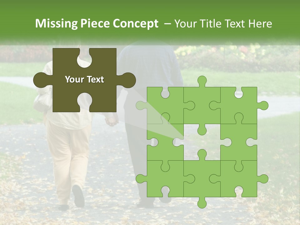 Walking Older Path PowerPoint Template