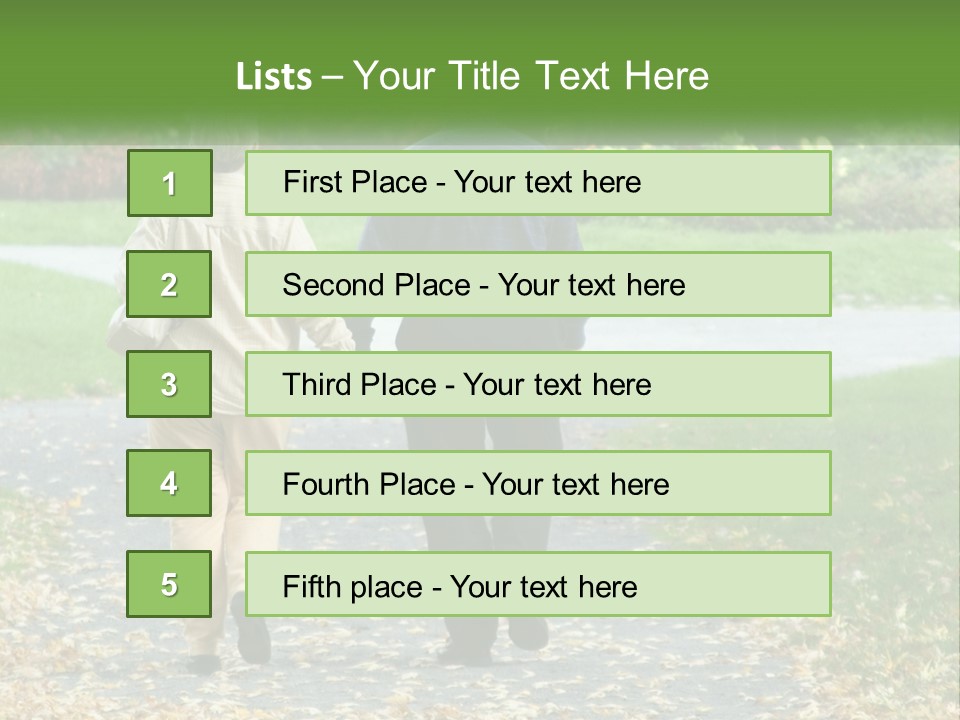 Walking Older Path PowerPoint Template