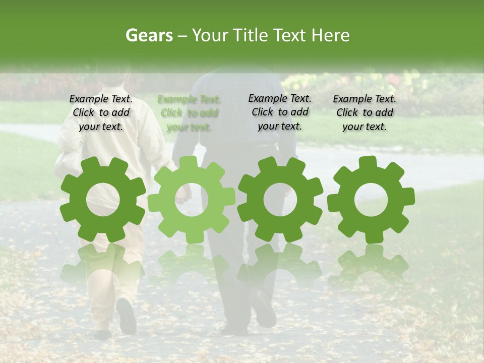 Walking Older Path PowerPoint Template