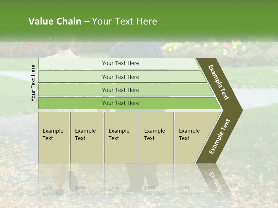 Walking Older Path PowerPoint Template