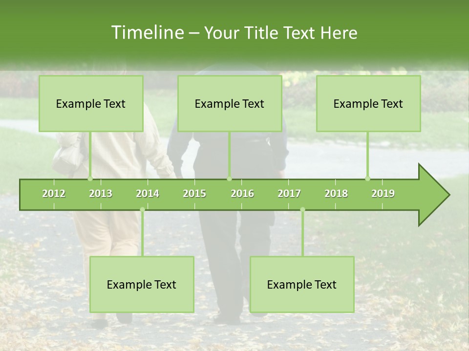 Walking Older Path PowerPoint Template