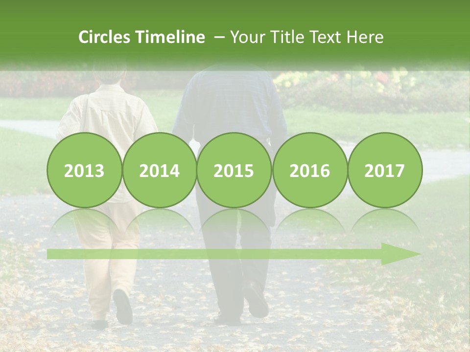 Walking Older Path PowerPoint Template
